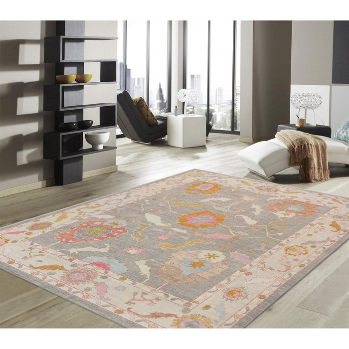 Pasargad Home Oushak Collection Hand-Knotted Wool Area Rug- 8' 9" X 11' 5" 980302 9x11