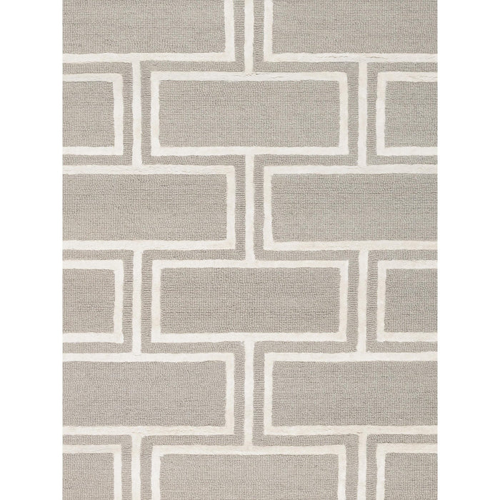 Pasargad Home Edgy Collection Hand-Tufted Bamboo Silk & Wool Area Rug, 7' 9" X 9' 9", Silver pvny-22 8x10