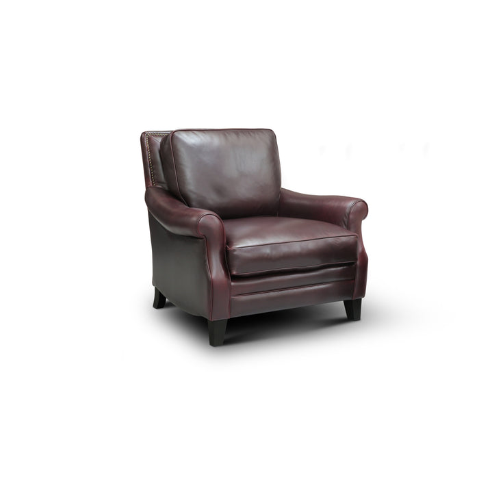 GTR Adriana 100% Top Grain Leather Traditional Armchair