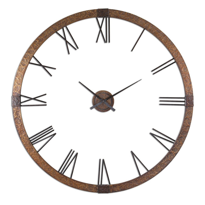 Uttermost Amarion 60"" Copper Wall Clock 6655