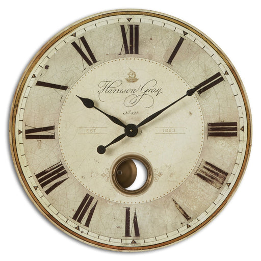 Uttermost Harrison Gray 30" Clock 06033