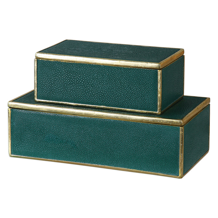 Uttermost Karis Emerald Green Boxes S/2 18723