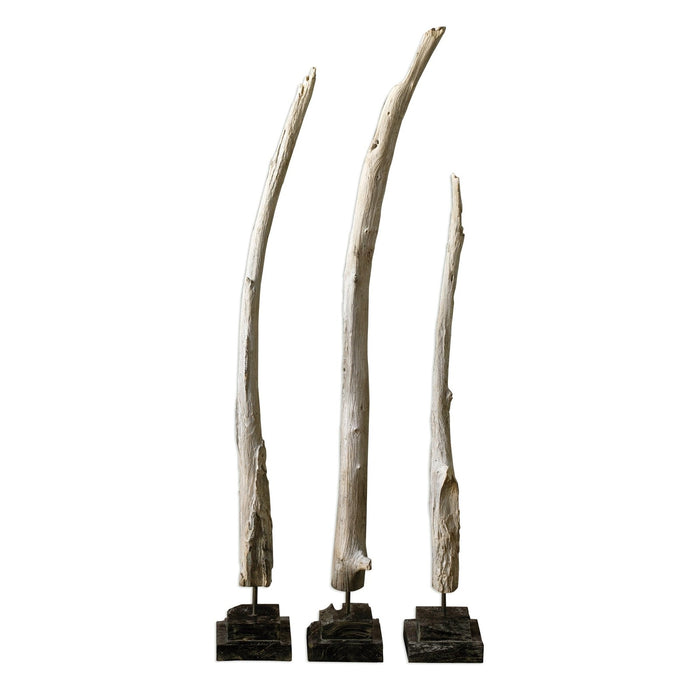 Uttermost Teak Branches Statues, S/3 18767