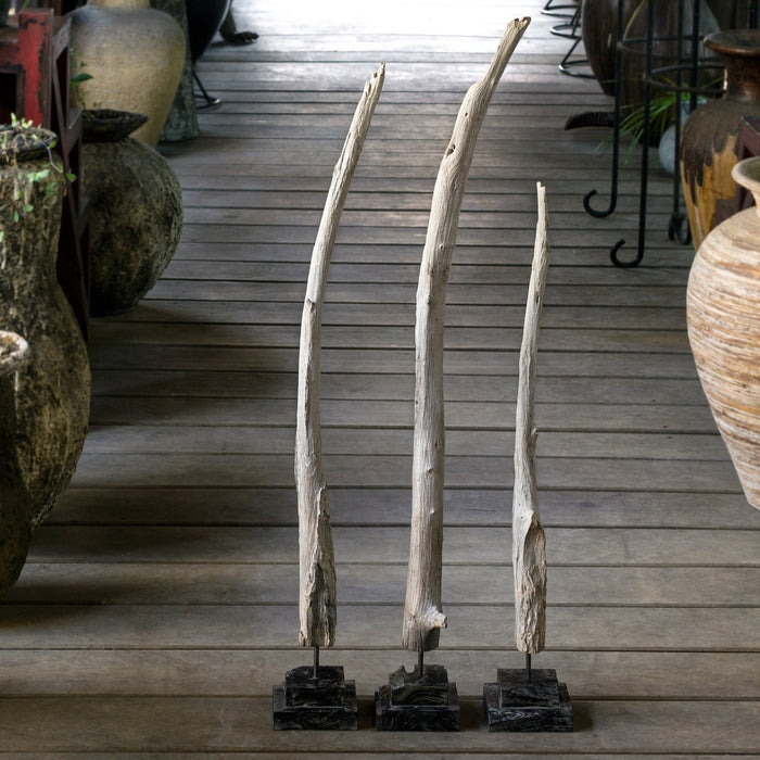 Uttermost Teak Branches Statues, S/3 18767