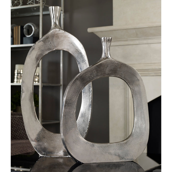 Uttermost Cierra Aluminum Vases S/2 20187