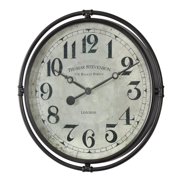 Uttermost Nakul Industrial Wall Clock 6449