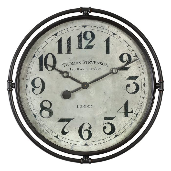 Uttermost Nakul Industrial Wall Clock 6449