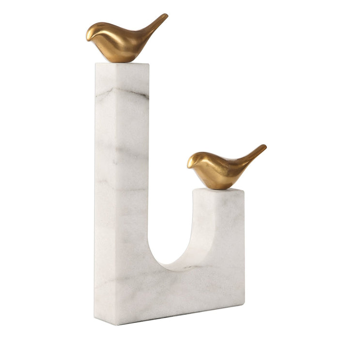 Uttermost Songbirds Brass Sculpture 18603