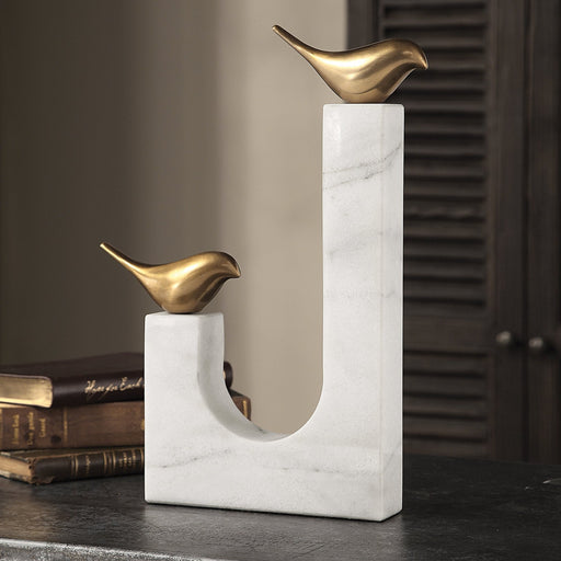 Uttermost Songbirds Brass Sculpture 18603