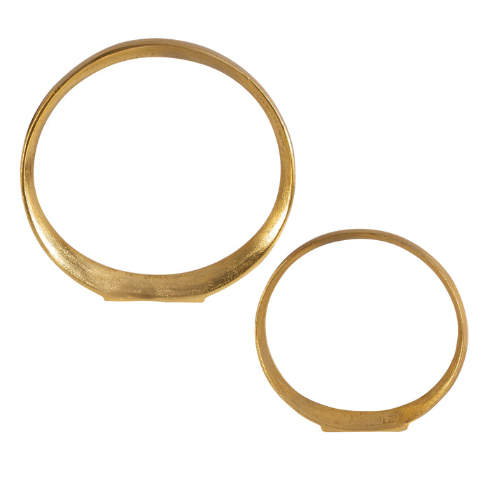 Uttermost Jimena Gold Ring Sculptures Set/2 18961