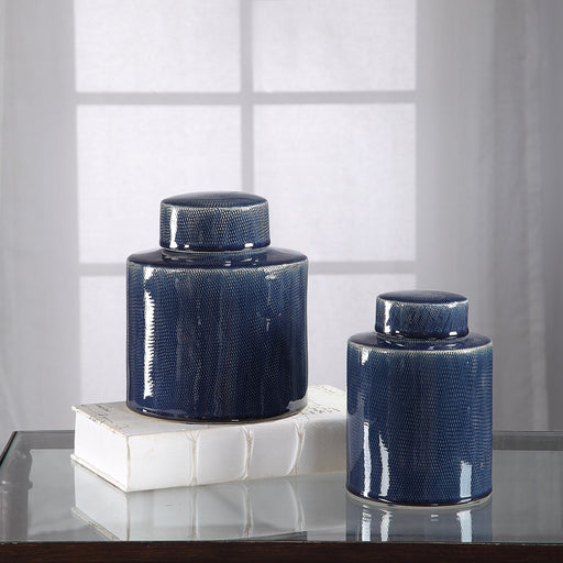 Uttermost Saniya Blue Containers, S/2 18989