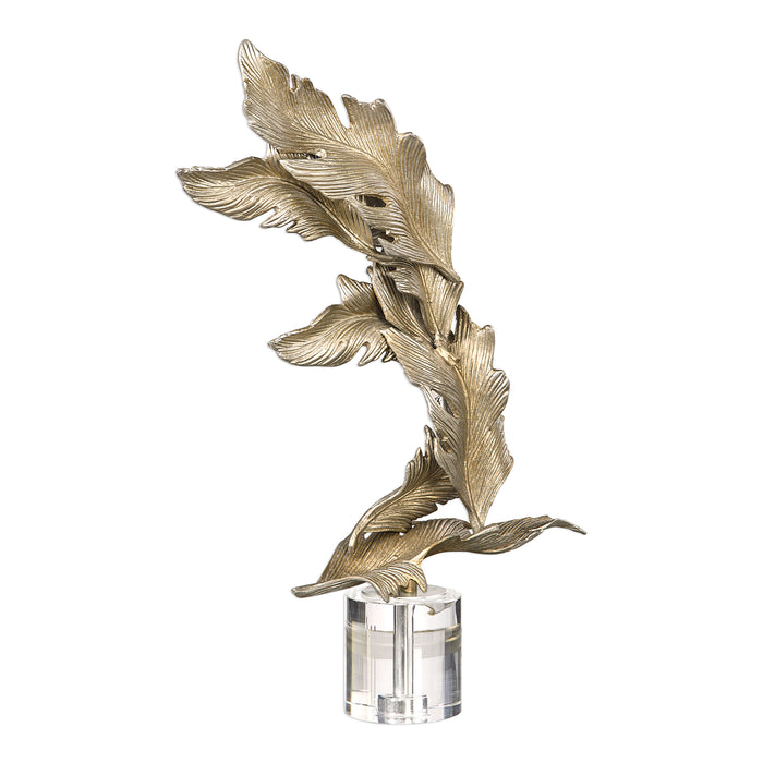 Uttermost Fall Leaves Champagne Sculpture 17513