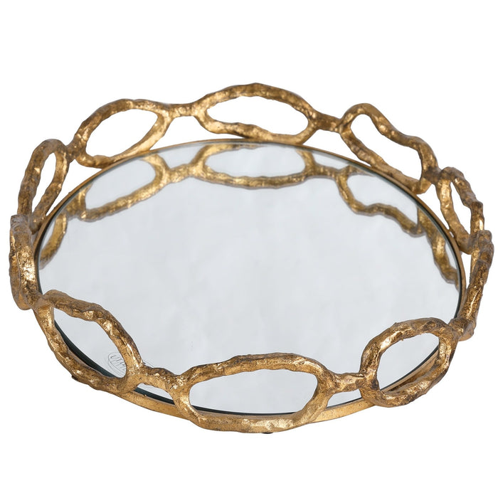Uttermost Cable Chain Mirrored Tray 17837