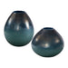 Uttermost Rian Aqua Bronze Vases, S/2 17975