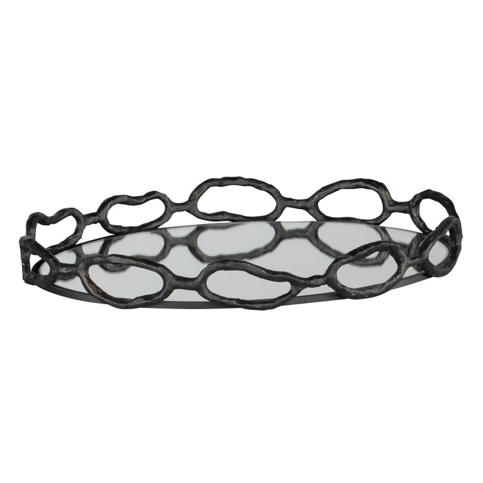 Uttermost Cable Black Chain Tray 18000