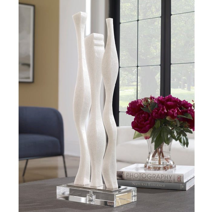Uttermost Gale White Marble Sculpture 18013