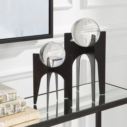 Uttermost Ellianna Crystal Spheres On Black Base, S/2 18053