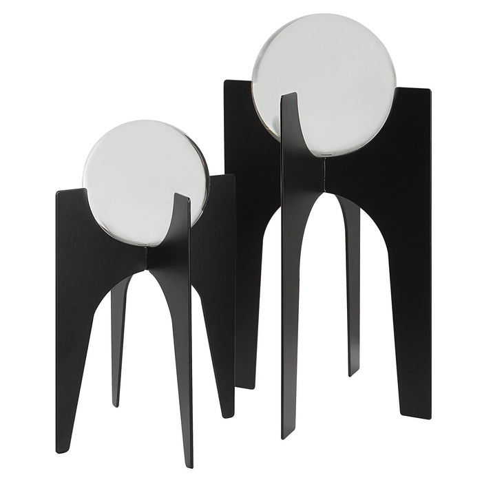 Uttermost Ellianna Crystal Spheres On Black Base, S/2 18053