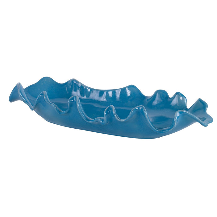 Uttermost Ruffled Feathers Blue Bowl 18052