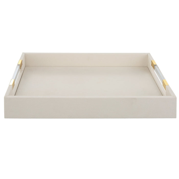 Uttermost Wessex White Shagreen Tray 18060