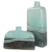 Uttermost Fuze Aqua & Bronze Vases, Set Of 2 18096