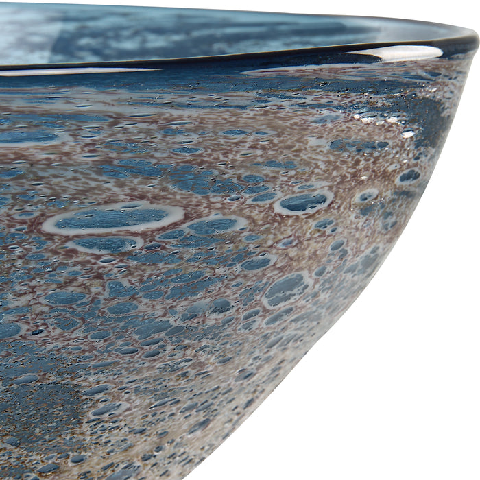 Uttermost Genovesa Aqua Glass Bowl 18099