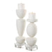Uttermost Lido White Stone Candleholders, Set/2 18101
