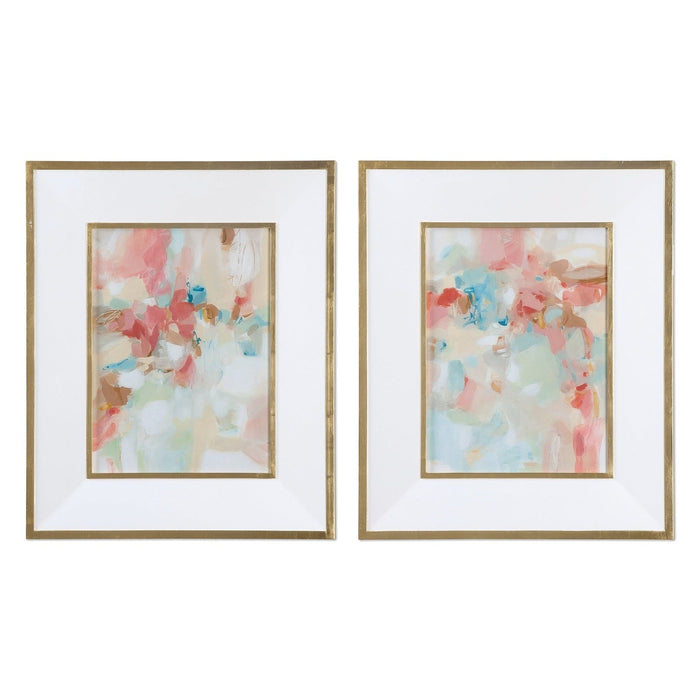Uttermost Indigo Florals Framed Art S/2 41558