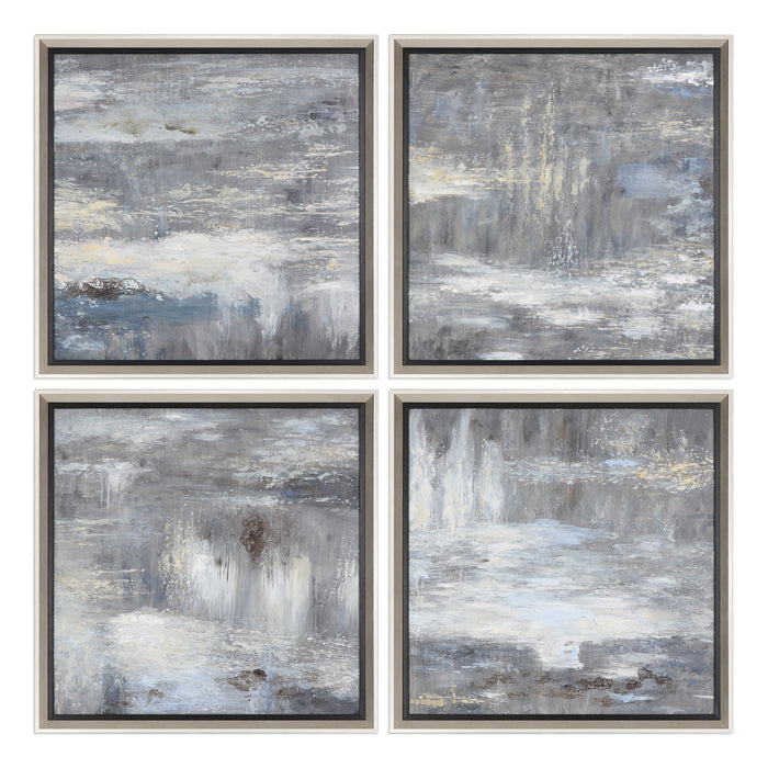 Uttermost Shades Of Gray Hand Painted Art S/4 34366