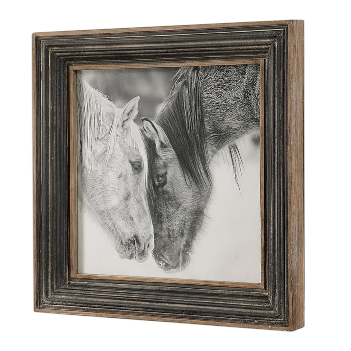 Uttermost Custom Black And White Horses Print 51110