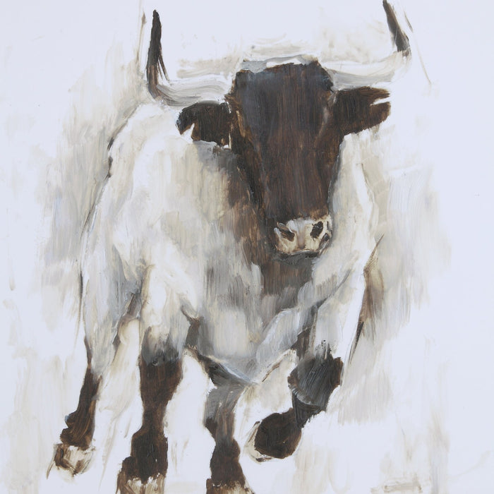 Uttermost Rustic Bull Framed Animal Print 41606