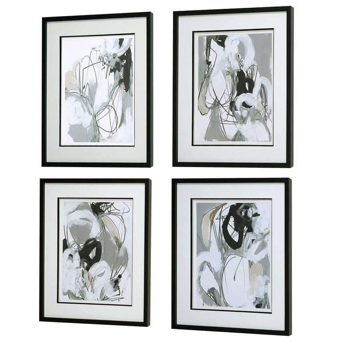 Uttermost Tangled Threads Abstract Framed Prints, S/4 41419