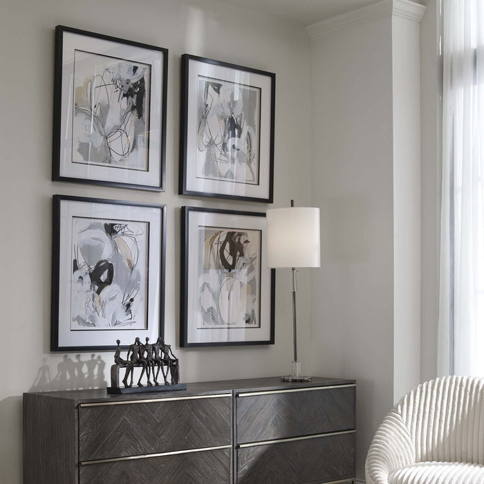 Uttermost Tangled Threads Abstract Framed Prints, S/4 41419
