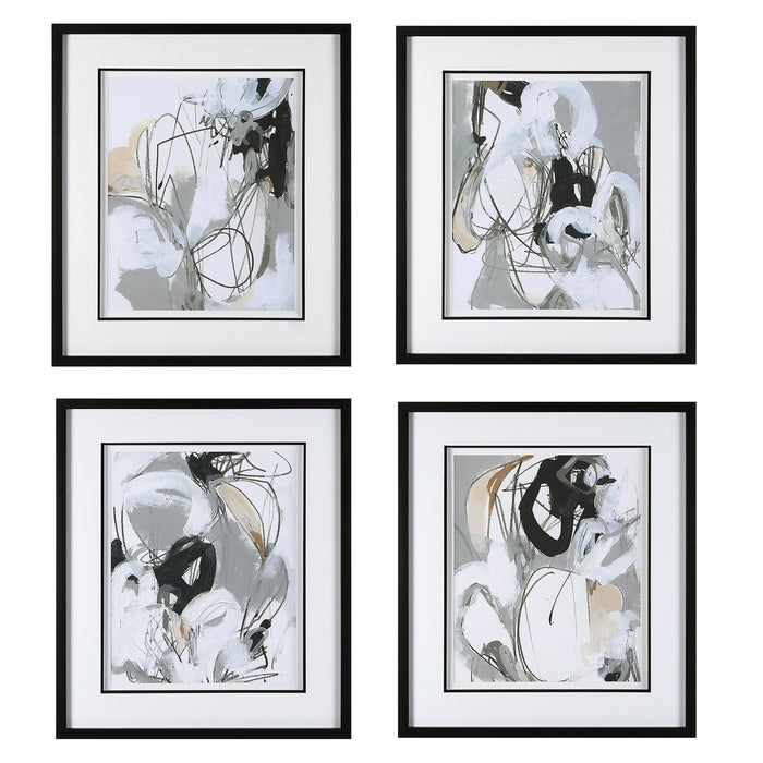 Uttermost Tangled Threads Abstract Framed Prints, S/4 41419