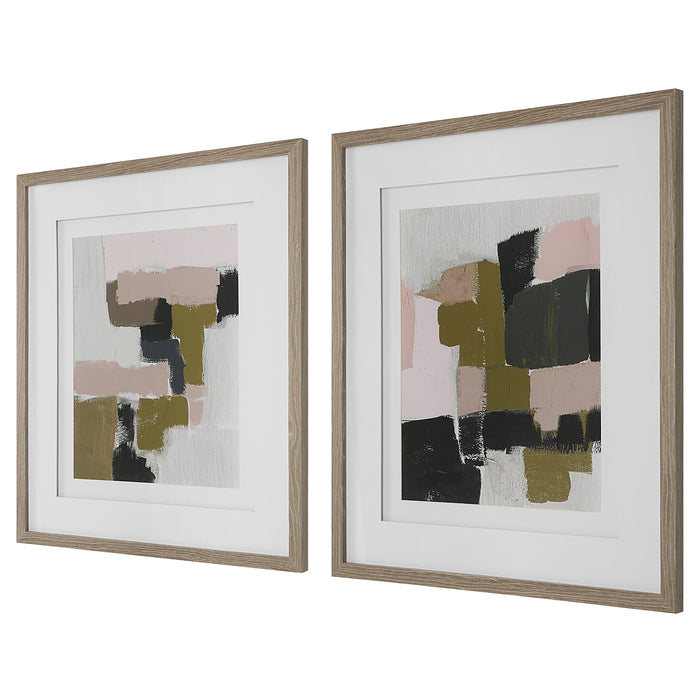 Uttermost Color Block Framed Prints, Set/2 41453