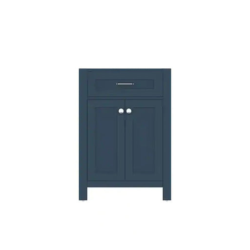 Alya Bath Norwalk 24" Single Blue Freestanding Bathroom Vanity With Brushed Nickel Edge Handles