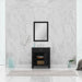 Alya Bath Norwalk 30" Single Espresso Freestanding Bathroom Vanity With Carrara Marble Top, Ceramic Sink and Wall Mounted Mirror