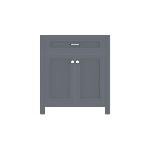 Alya Bath Norwalk 30" Single Gray Freestanding Bathroom Vanity With Brushed Nickel Edge Handles