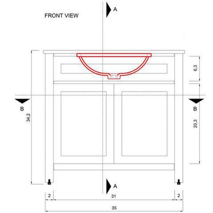 Alya Bath Norwalk 36" Single Espresso Freestanding Bathroom Vanity With Drawers, Carrara Marble Top, Ceramic Sink and Wall Mounted Mirror