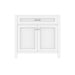 Alya Bath Norwalk 36" Single White Freestanding Bathroom Vanity With Brushed Nickel Edge Handles