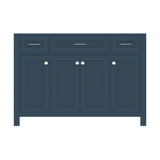 Alya Bath Norwalk 48" Single Blue Freestanding Bathroom Vanity With Brushed Nickel Edge Handles