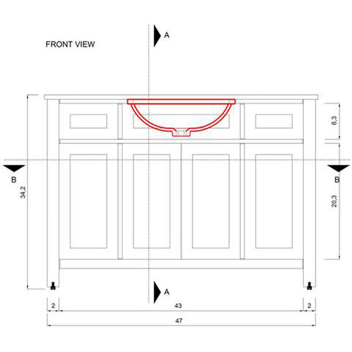 Alya Bath Norwalk 48" Single White Freestanding Bathroom Vanity With Carrara Marble Top, Ceramic Sink and Wall Mounted Mirror