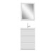 Alya Bath Paterno 24" Single White Modern Freestanding Bathroom Vanity With Acrylic Top and Integrated Sink