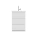 Alya Bath Paterno 24" Single White Modern Freestanding Bathroom Vanity With Acrylic Top and Integrated Sink