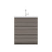 Alya Bath Paterno 30" Single Gray Modern Freestanding Single Bathroom Vanity With Acrylic Top and Integrated Sink