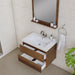 Alya Bath Paterno 30" Single Rosewood Modern Wall Mounted Bathroom Vanity With Acrylic Top and Integrated Sink