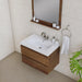 Alya Bath Paterno 30" Single Rosewood Modern Wall Mounted Bathroom Vanity With Acrylic Top and Integrated Sink