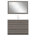 Alya Bath Paterno 48" Single Gray Modern Freestanding Bathroom Vanity With Acrylic Top and Integrated Sink