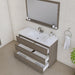 Alya Bath Paterno 48" Single Gray Modern Freestanding Bathroom Vanity With Acrylic Top and Integrated Sink