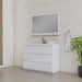 Alya Bath Paterno 48" Single White Modern Freestanding Bathroom Vanity With Acrylic Top and Integrated Sink